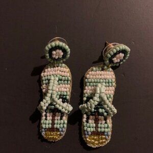 Hand-Beaded Earrings in Flip Flop Design 26757